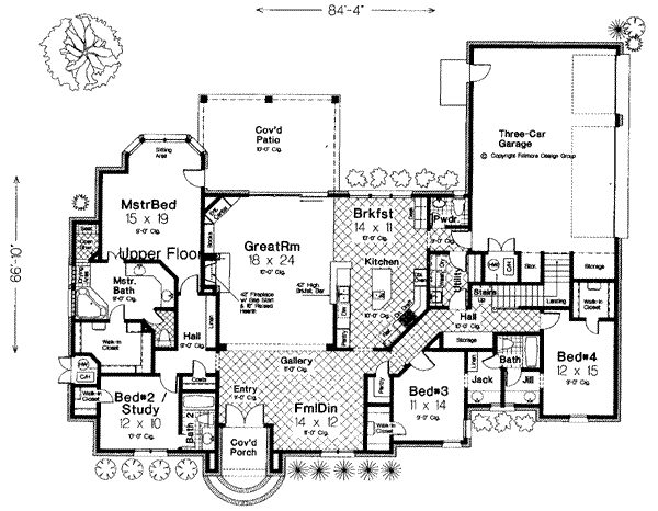 House Plan Design - European Floor Plan - Main Floor Plan #310-281