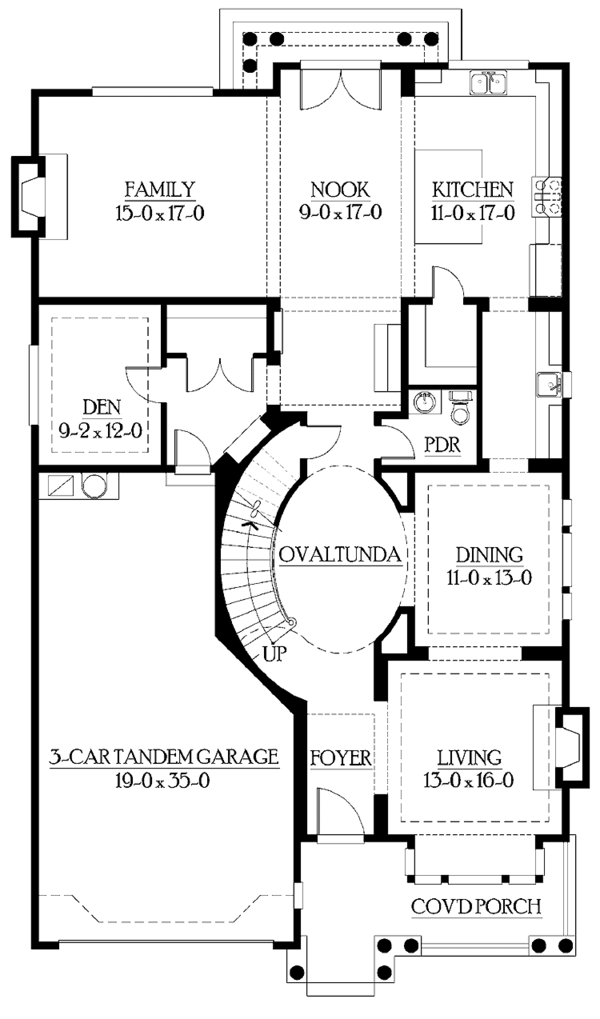 House Blueprint - Victorian Floor Plan - Main Floor Plan #132-473
