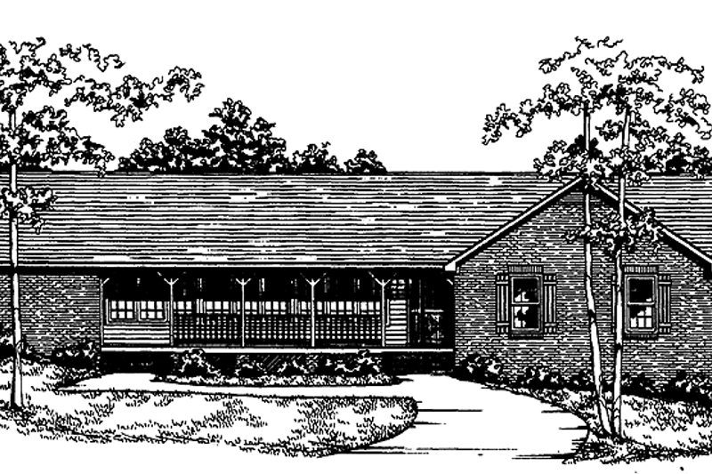 Architectural House Design - Country Exterior - Front Elevation Plan #30-290