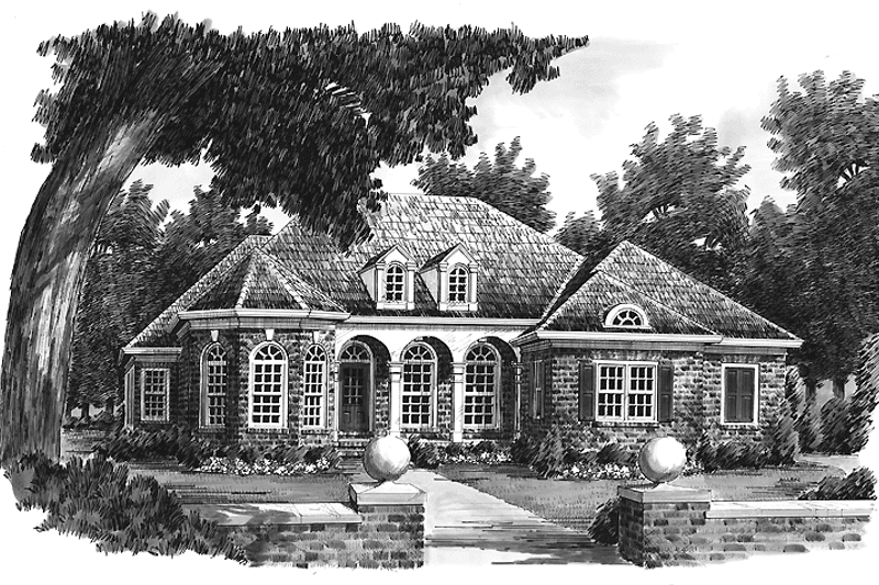 House Blueprint - Exterior - Front Elevation 3 for Country House Plan #927-778 - 3 bed, 2.5 bath