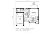 Modern Style House Plan - 2 Beds 1.5 Baths 1446 Sq/Ft Plan #138-379 