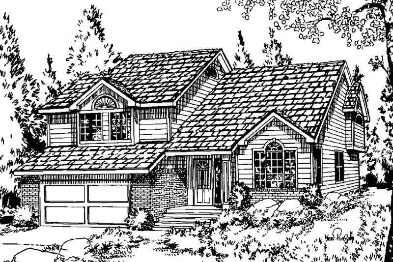 Dream House Plan - Exterior - Front Elevation 3 for Contemporary House Plan #300-137 - 3 bed, 2.5 bath