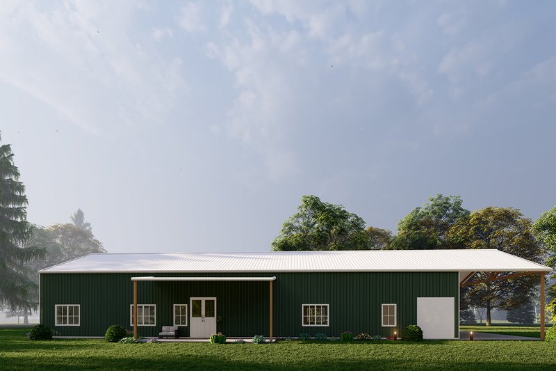 House Design - Exterior - Other Elevation 4 for Barndominium House Plan #1107-27 - 4 bed, 3.5 bath