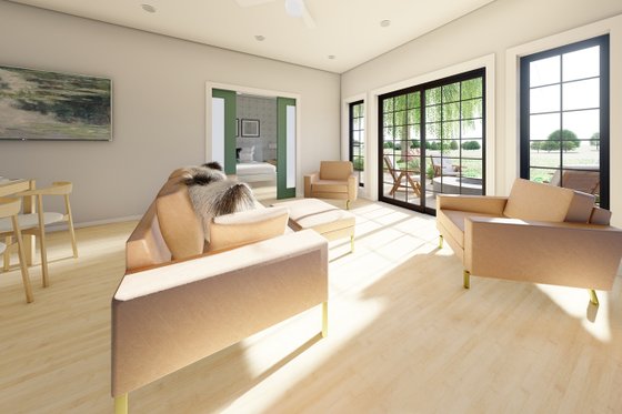 Interior - Family Room 1 for Farmhouse House Plan #126-176 - 1 bed, 1.5 bath