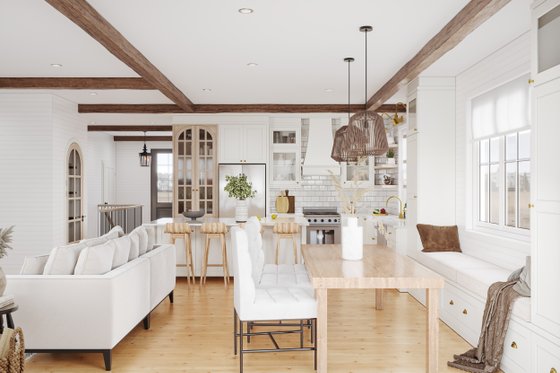 Interior - Dining Room for Bungalow House Plan #23-2798 - 6 bed, 2 bath