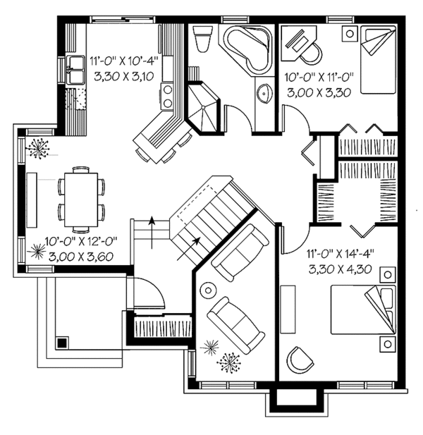 Country Floor Plan - Main Floor Plan #23-2389