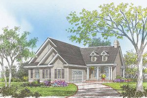 Country Exterior - Front Elevation Plan #929-620