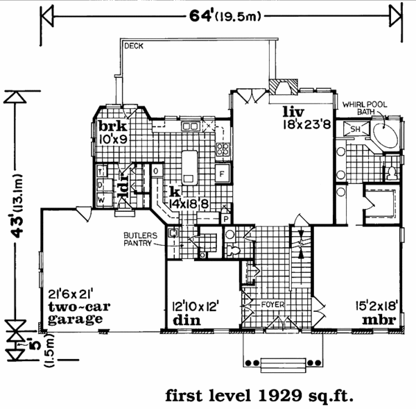House Plan Design - Classical Floor Plan - Main Floor Plan #47-1039