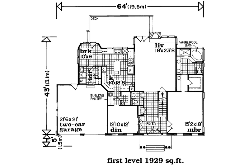 Dream House Plan - Floor Plan - Main Floor for Classical House Plan #47-1039 - 4 bed, 3 bath