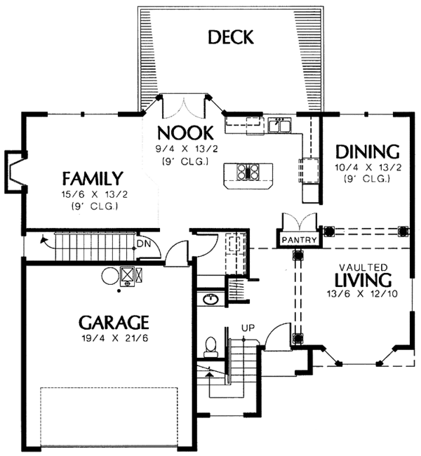 House Plan Design - Mediterranean Floor Plan - Main Floor Plan #48-785