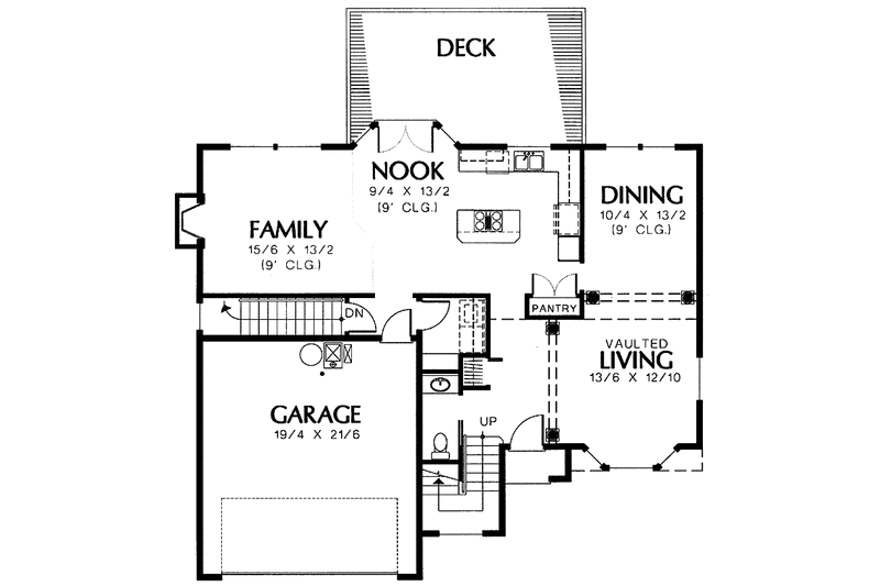 Architectural House Design - Floor Plan - Main Floor for Mediterranean House Plan #48-785 - 4 bed, 3.5 bath