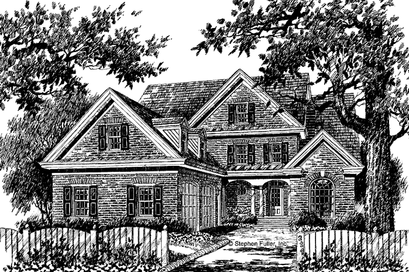 Dream House Plan - Exterior - Front Elevation 3 for Colonial House Plan #429-217 - 3 bed, 2.5 bath