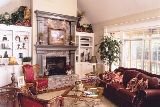 Interior - Family Room 1 for Country House Plan #929-9 - 4 bed, 3 bath