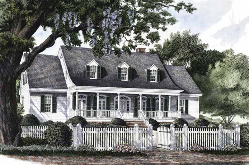 Home Plan - Exterior - Front Elevation 5 for Classical House Plan #137-298 - 4 bed, 3 bath