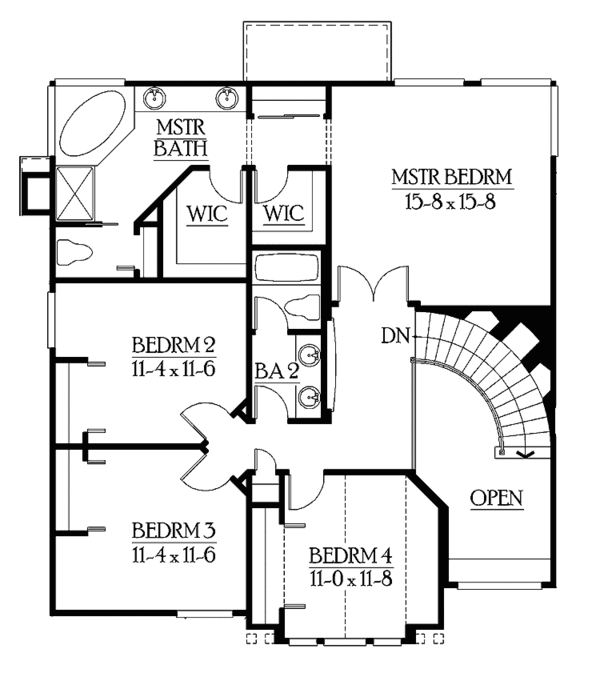 Dream House Plan - Craftsman Floor Plan - Upper Floor Plan #132-327