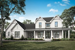 Exterior - Front Elevation 3 for Farmhouse House Plan #430-341 - 4 bed, 3.5 bath
