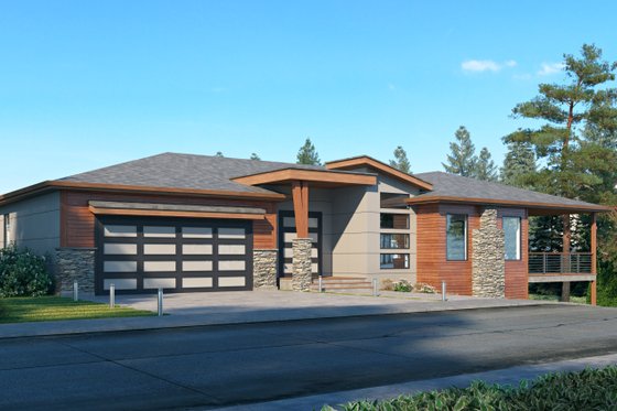 Exterior - Other Elevation for Contemporary House Plan #1066-123 - 3 bed, 3.5 bath