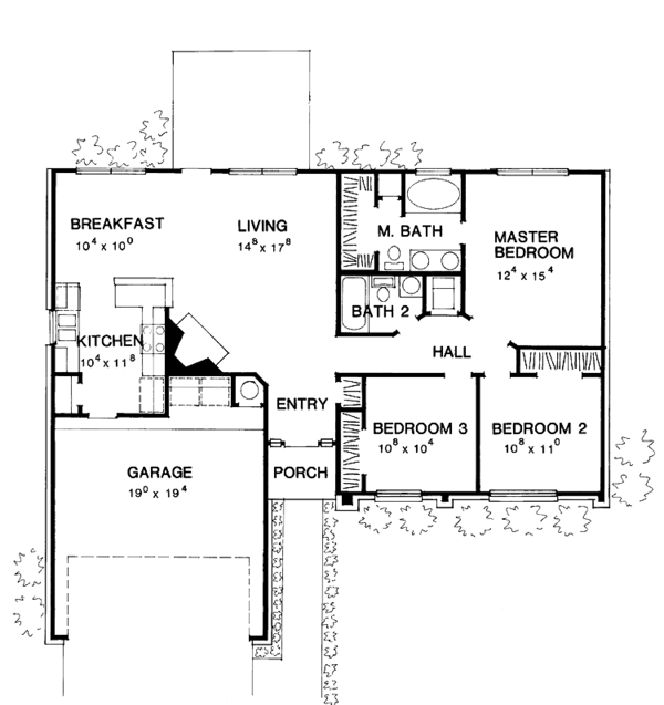 House Plan Design - European Floor Plan - Main Floor Plan #472-53
