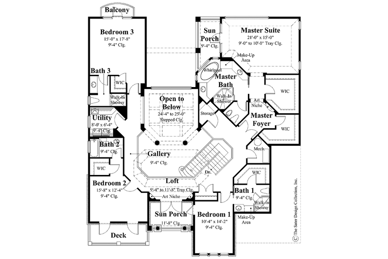 Home Plan - Floor Plan - Upper Floor for Mediterranean House Plan #930-289 - 5 bed, 5.5 bath