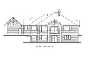 Exterior - Rear Elevation for Craftsman House Plan #1100-94 - 2 bed, 2 bath