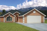 European Style House Plan - 3 Beds 2 Baths 1606 Sq/Ft Plan #1061-15 