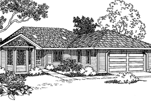 Architectural House Design - Ranch Exterior - Front Elevation Plan #997-29