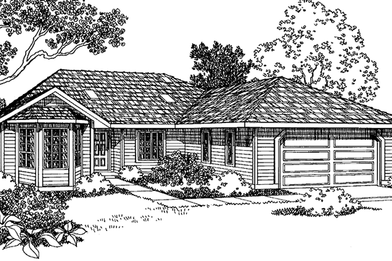 Architectural House Design - Ranch Exterior - Front Elevation Plan #997-29