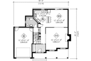 Traditional Style House Plan - 3 Beds 2.5 Baths 1671 Sq/Ft Plan #25-242 