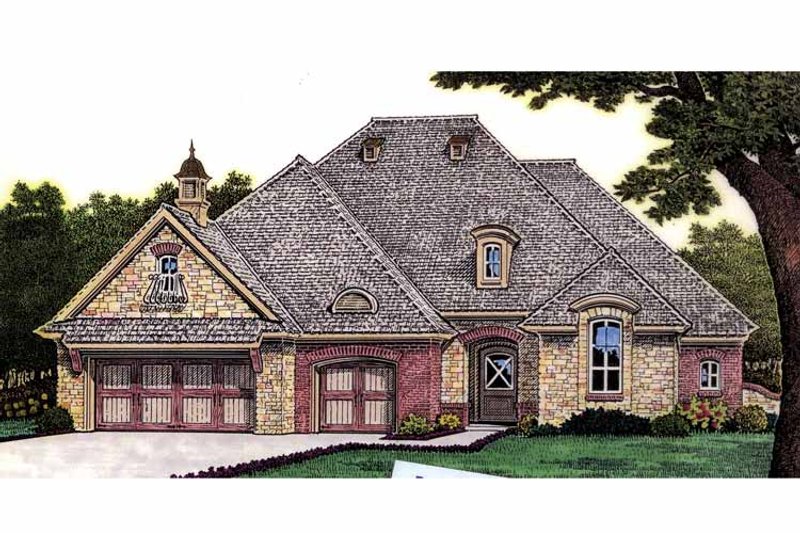 Home Plan - Exterior - Front Elevation 3 for Traditional House Plan #310-1232 - 4 bed, 3.5 bath