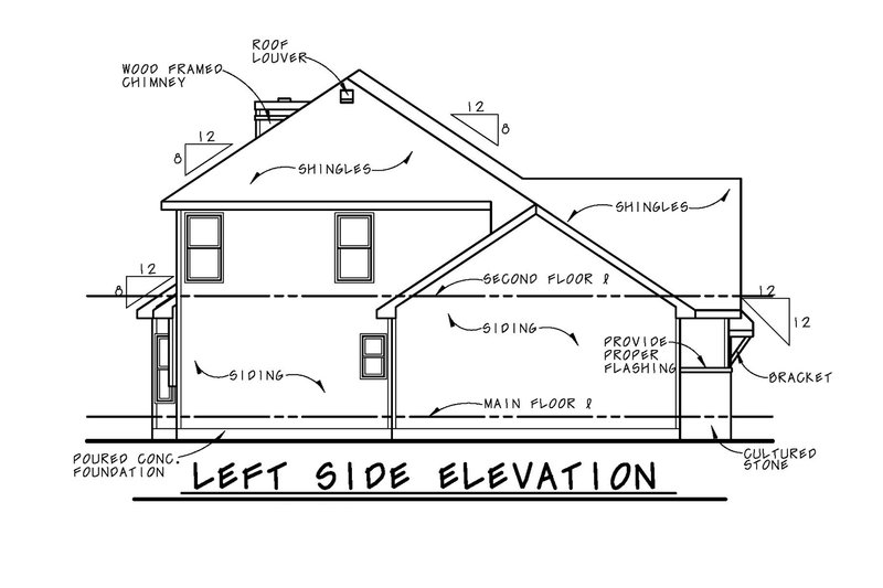Architectural House Design - Exterior - Other Elevation for Craftsman House Plan #20-2366 - 3 bed, 2.5 bath