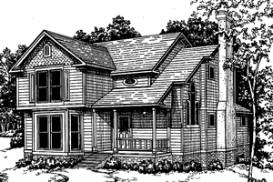 Country Exterior - Front Elevation Plan #30-276