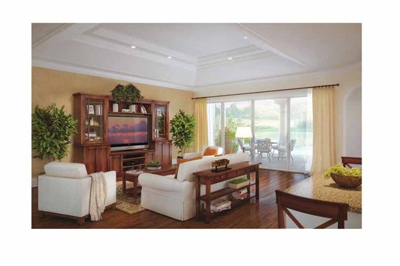 Interior - Family Room for Mediterranean House Plan #938-24 - 3 bed, 2.5 bath