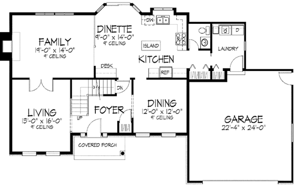House Plan Design - Colonial Floor Plan - Main Floor Plan #51-748