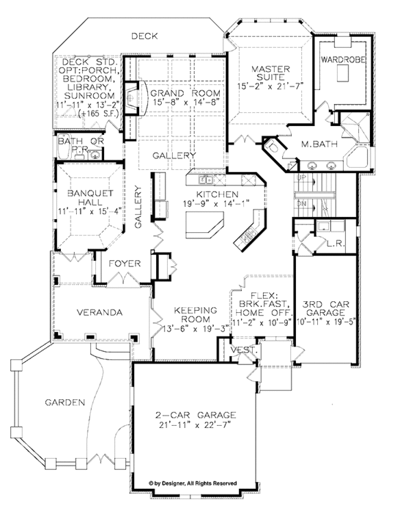 House Plan Design - Traditional Floor Plan - Main Floor Plan #54-317