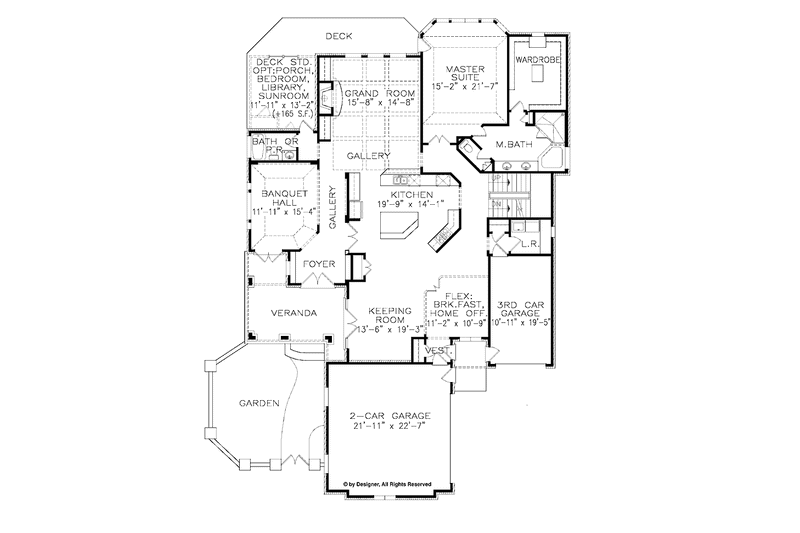 House Plan Design - Floor Plan - Main Floor for Traditional House Plan #54-317 - 4 bed, 3.5 bath