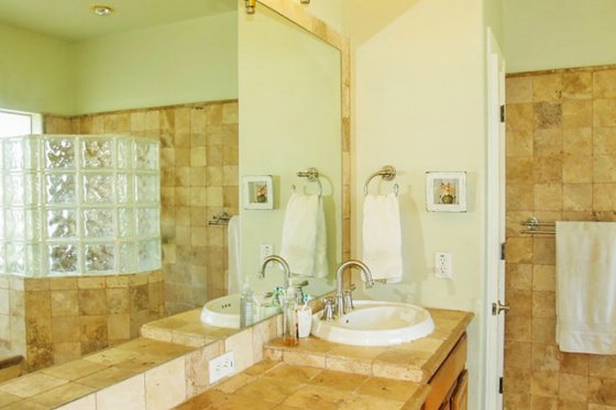 Interior - Master Bathroom 1 for Mediterranean House Plan #80-142 - 4 bed, 2 bath