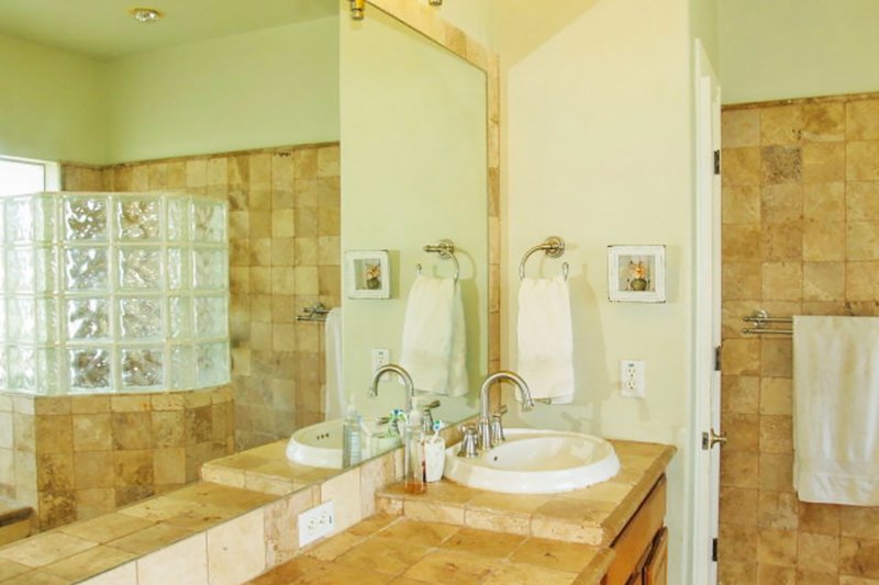 House Blueprint - Interior - Master Bathroom 1 for Mediterranean House Plan #80-142 - 4 bed, 2 bath