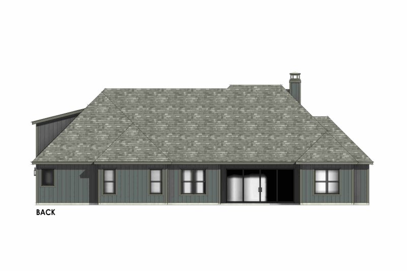 Home Plan - Exterior - Rear Elevation for Country House Plan #1096-213 - 4 bed, 3 bath