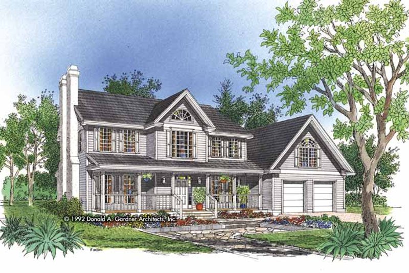 Architectural House Design - Country Exterior - Front Elevation Plan #929-483