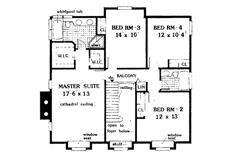 Home Plan - Floor Plan - Upper Floor for Country House Plan #3-234 - 5 bed, 3 bath