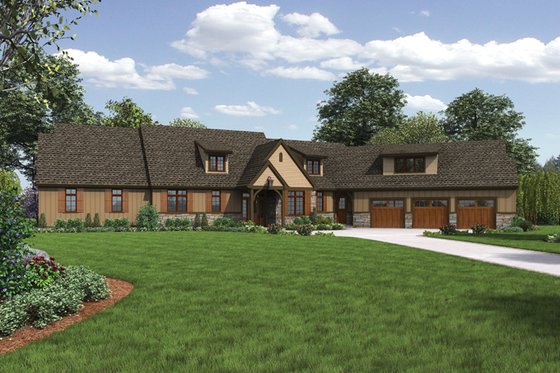 Exterior - Front Elevation 3 for Craftsman House Plan #48-909 - 5 bed, 4.5 bath