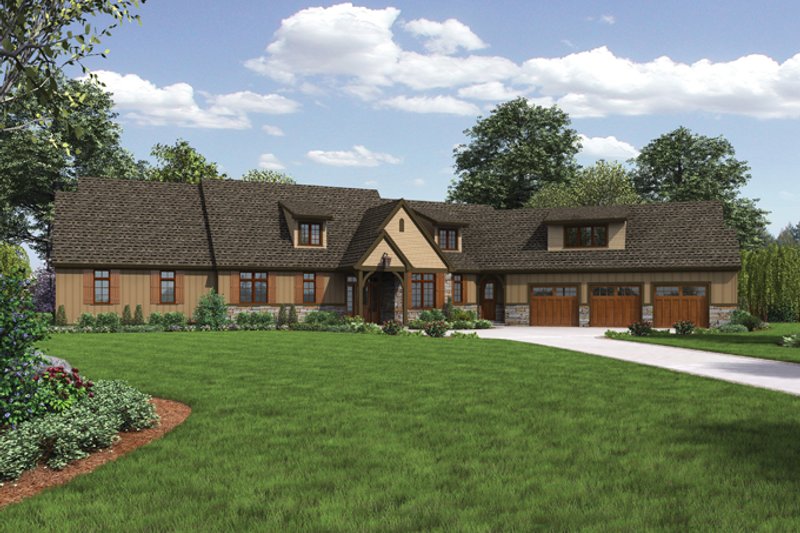 Architectural House Design - Exterior - Front Elevation 3 for Craftsman House Plan #48-909 - 5 bed, 4.5 bath