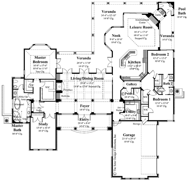 Architectural House Design - European Floor Plan - Main Floor Plan #930-296