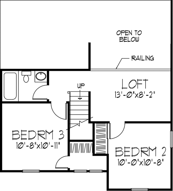 Home Plan - Colonial Floor Plan - Upper Floor Plan #320-1412