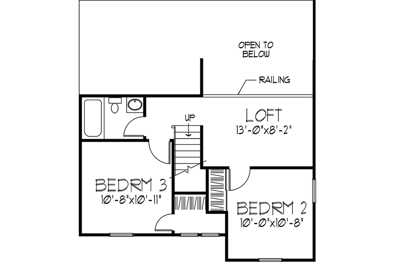 Dream House Plan - Floor Plan - Upper Floor for Colonial House Plan #320-1412 - 3 bed, 2.5 bath