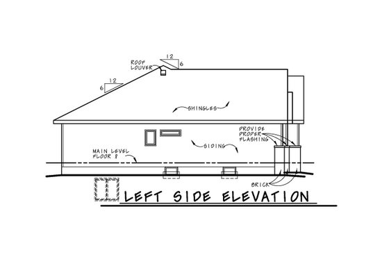 Exterior - Other Elevation for Ranch House Plan #20-2295 - 3 bed, 2 bath
