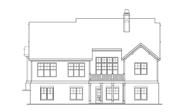 Exterior - Rear Elevation for Bungalow House Plan #927-418 - 4 bed, 3 bath