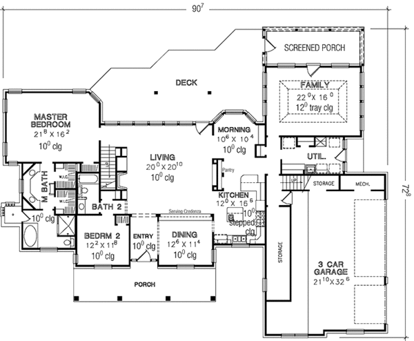 Architectural House Design - Country Floor Plan - Main Floor Plan #472-315