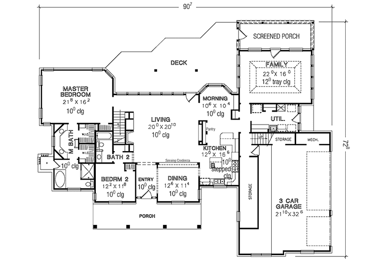 Home Plan - Floor Plan - Main Floor for Country House Plan #472-315 - 4 bed, 4 bath
