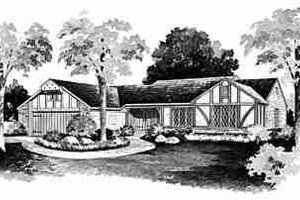 European Exterior - Front Elevation Plan #72-299